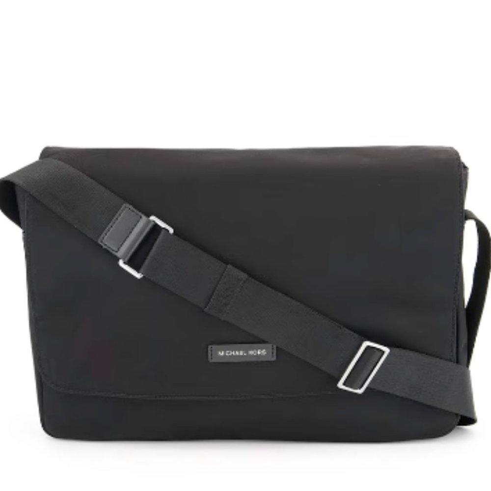Michael Kors Flap Messenger Bag 36 L x 28 H x 7 W cm, Black Brand New Unisex